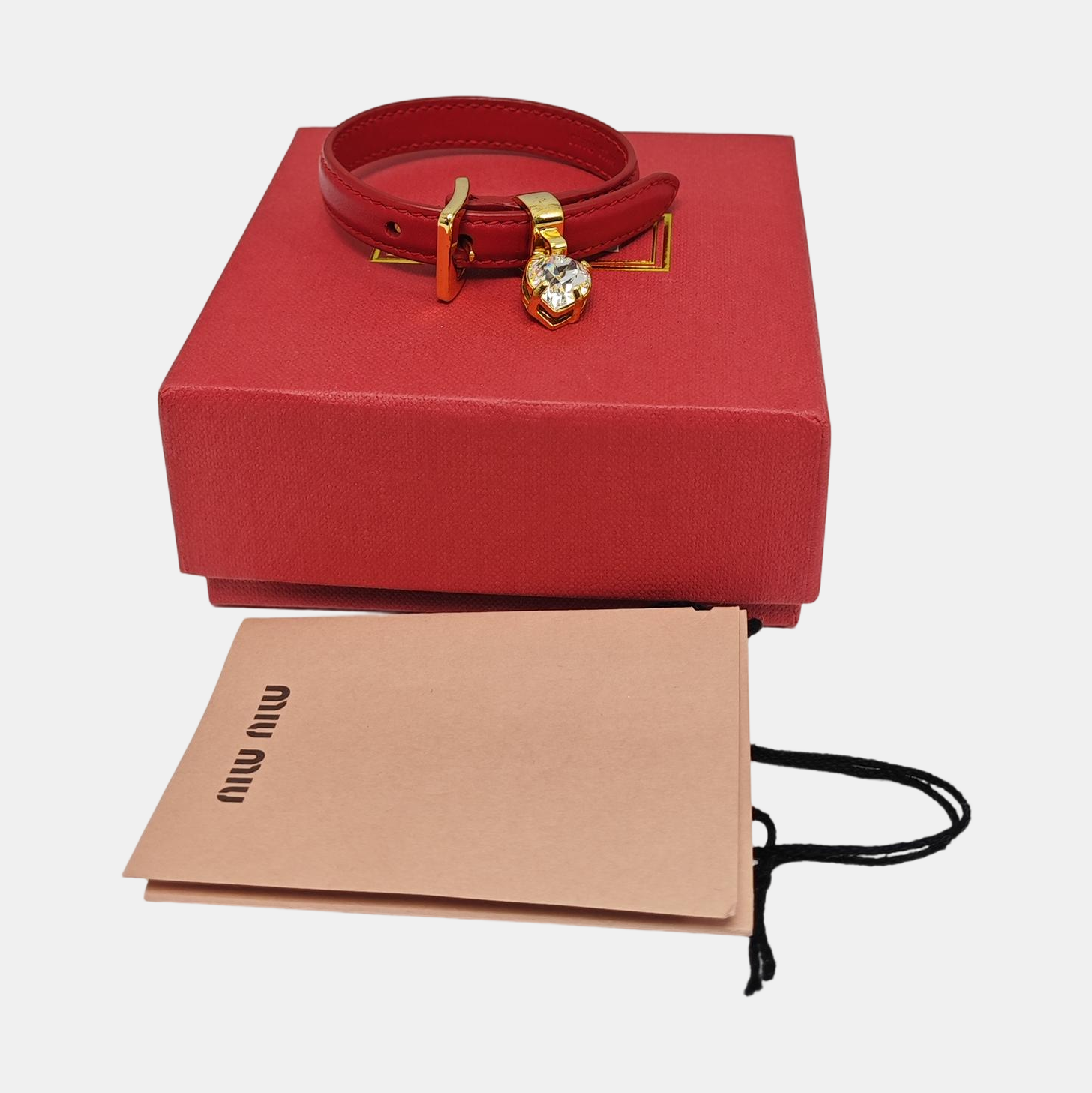 Leather Red Bangle
