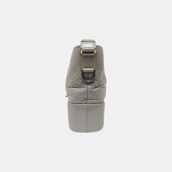 GABRIELLE Medium Quilted Calfskin Gray