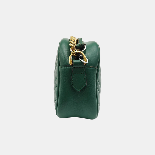 GG Marmont Small Quilted Calfskin Green