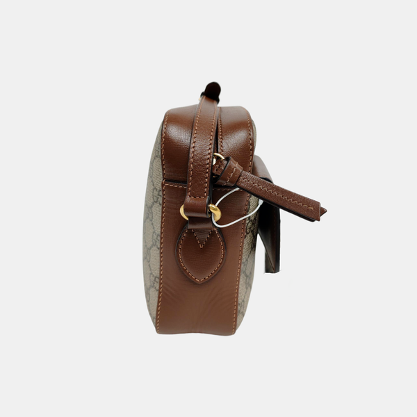 Authenticated pre-owned  Horsebit 1955 Small Coated Canvas Beige - Crossbody Bag at Looply