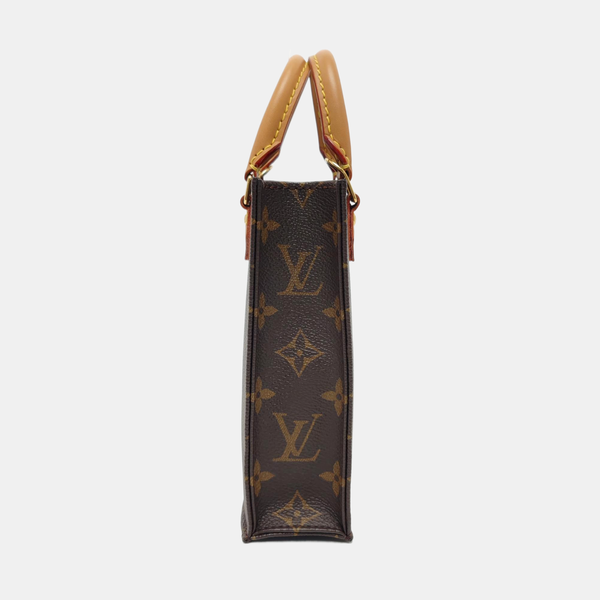 SAC PLAT Mini Monogram Coated Canvas Brown