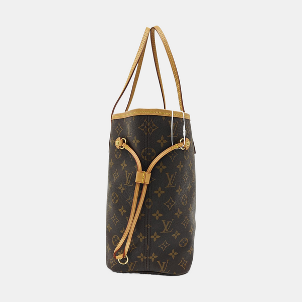 NEVERFULL MM Monogram Coated Canvas Brown