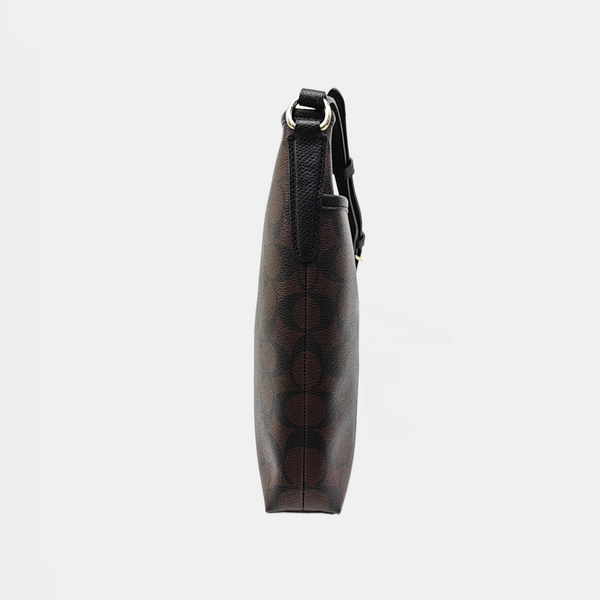 Monogram Coated Canvas Shoulder Bag Brown