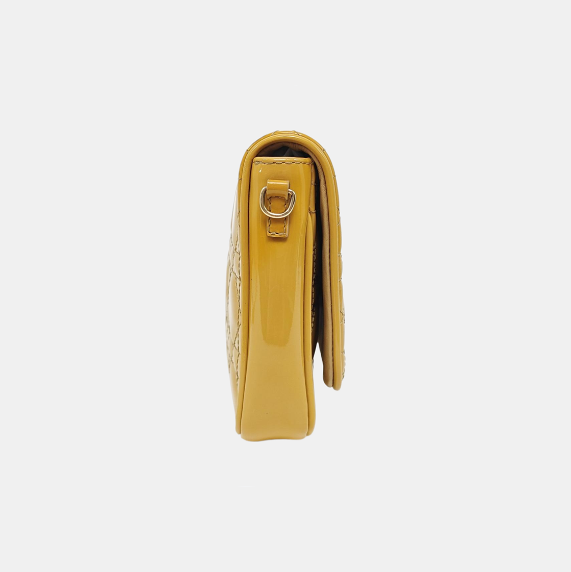 Lady Dior Small Cannage Patent Leather Yellow