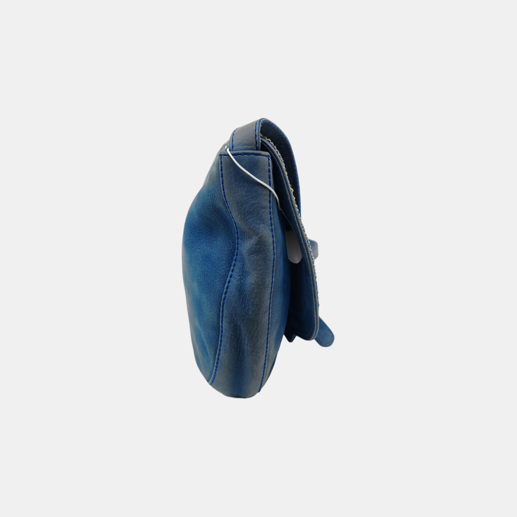 Leather Shoulder Bag Blue