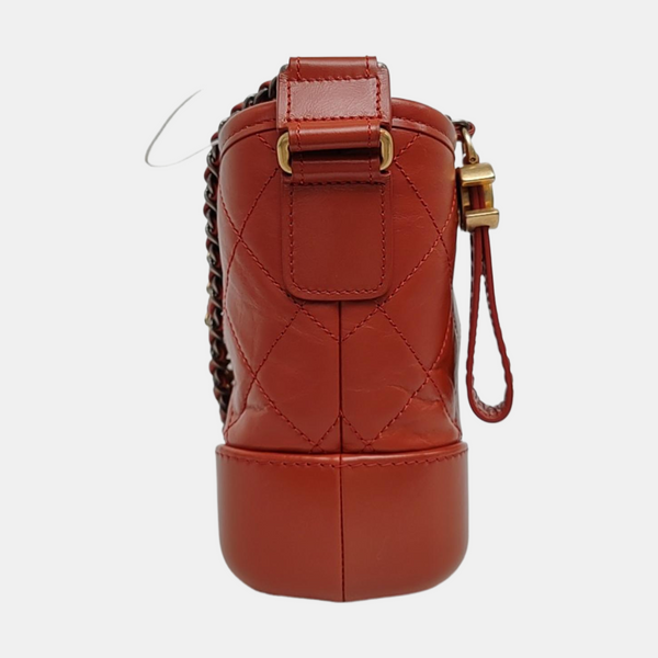 GABRIELLE Small Quilted Calfskin Red