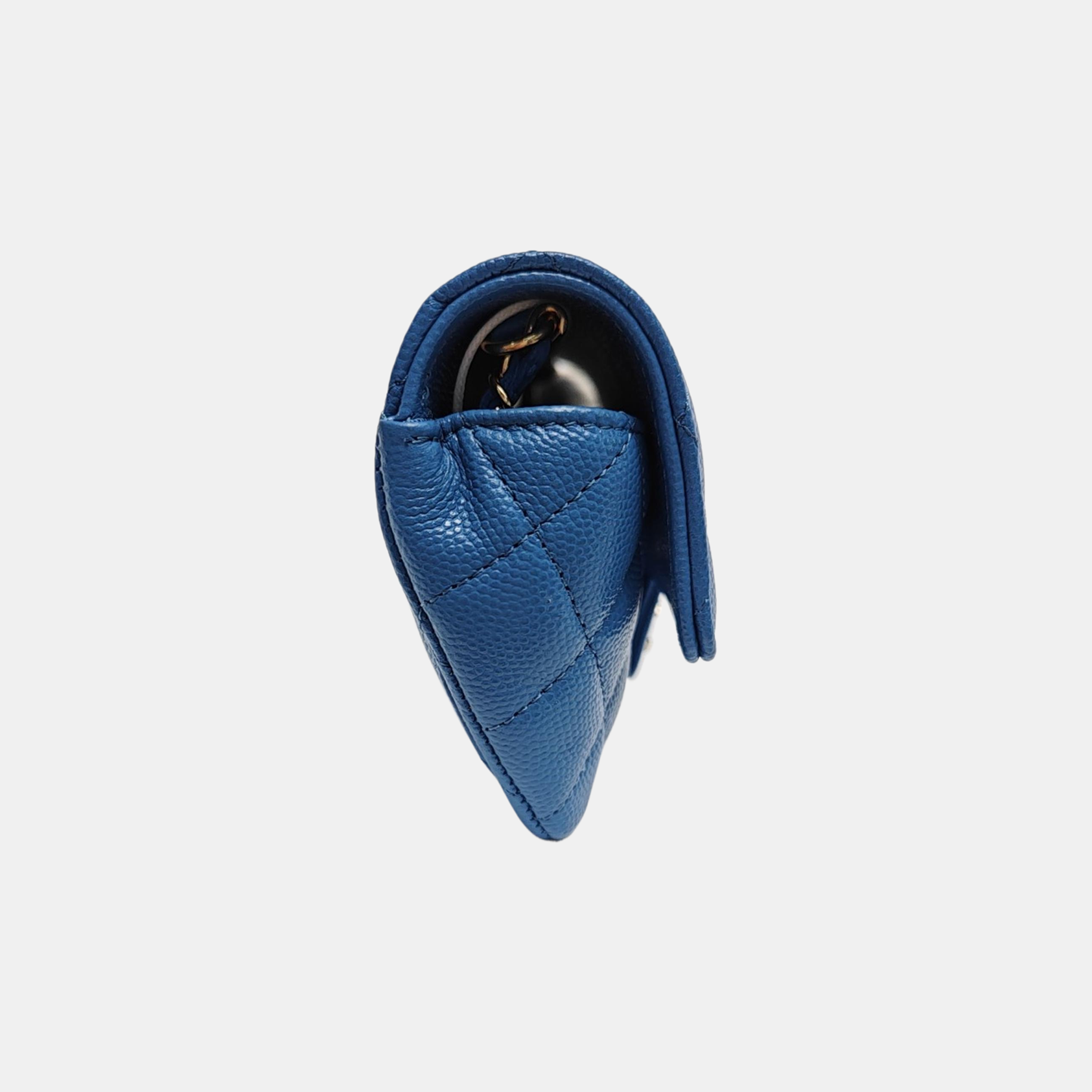 Quilted Grained Calfskin Blue