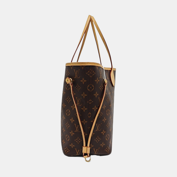 NEVERFULL MM Monogram Coated Canvas Brown