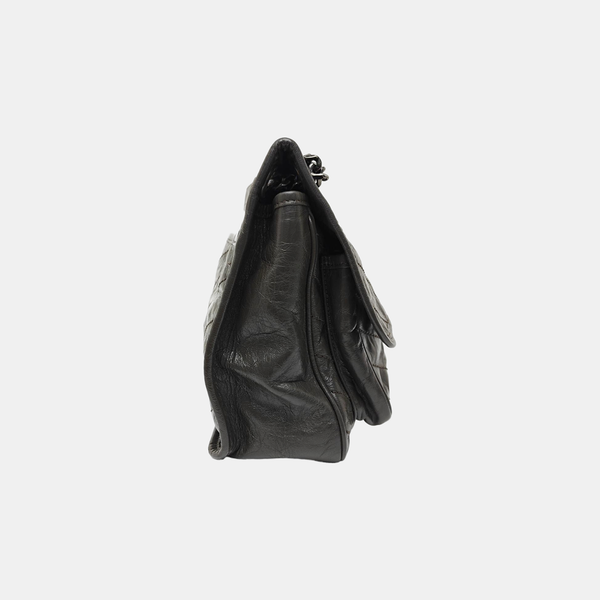 NIKI Medium Chevron Calfskin Gray