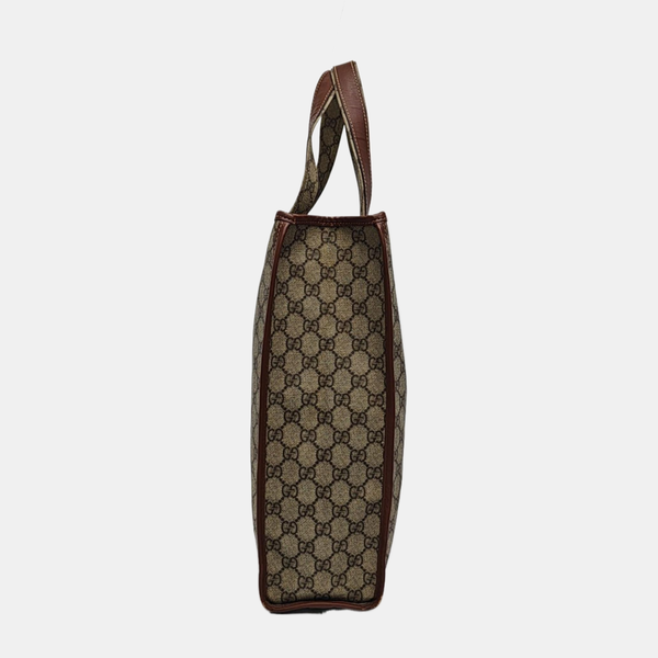 Monogram Coated Canvas Tote Bag Beige