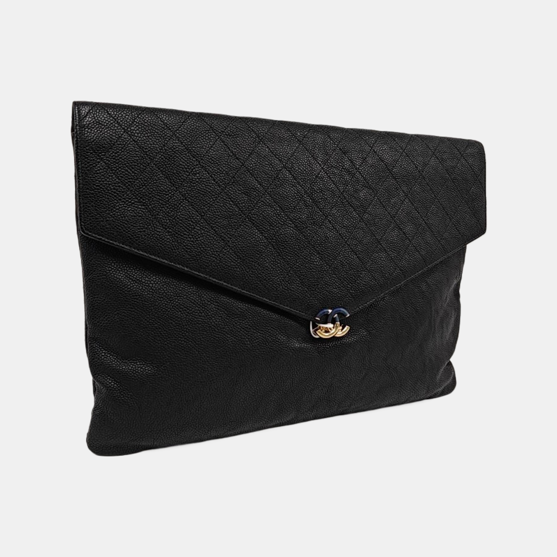 THREAD AROUND Quilted Grained Calfskin Black