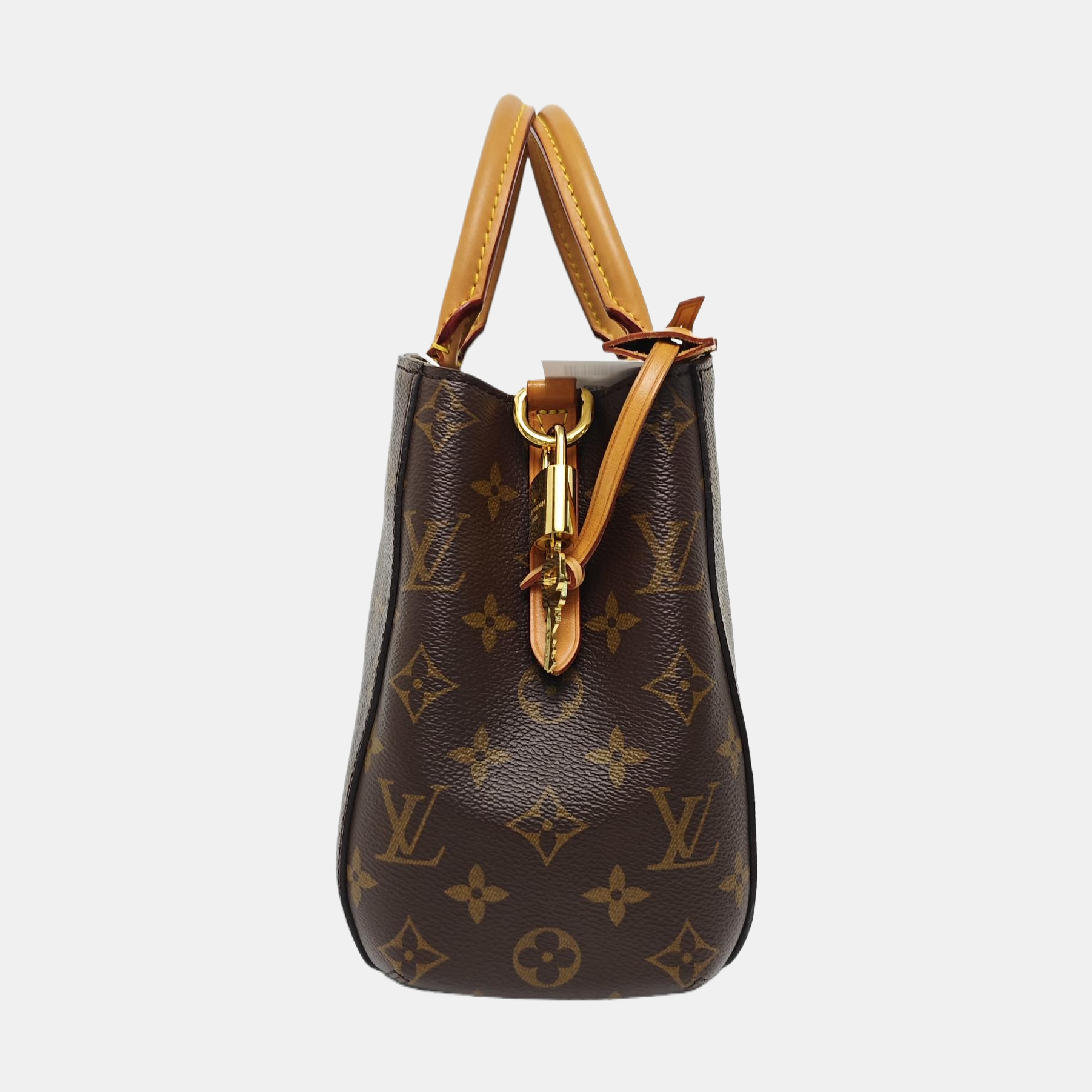 MONTAIGNE BB Monogram Coated Canvas Brown