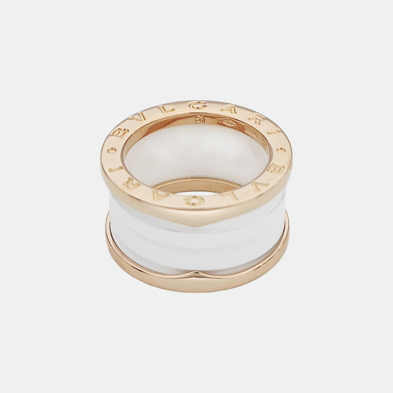 B.ZERO1 18k Rose Gold Ring EU 51