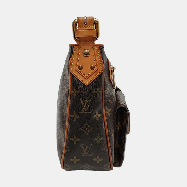 HUDSON MM Monogram Coated Canvas Brown