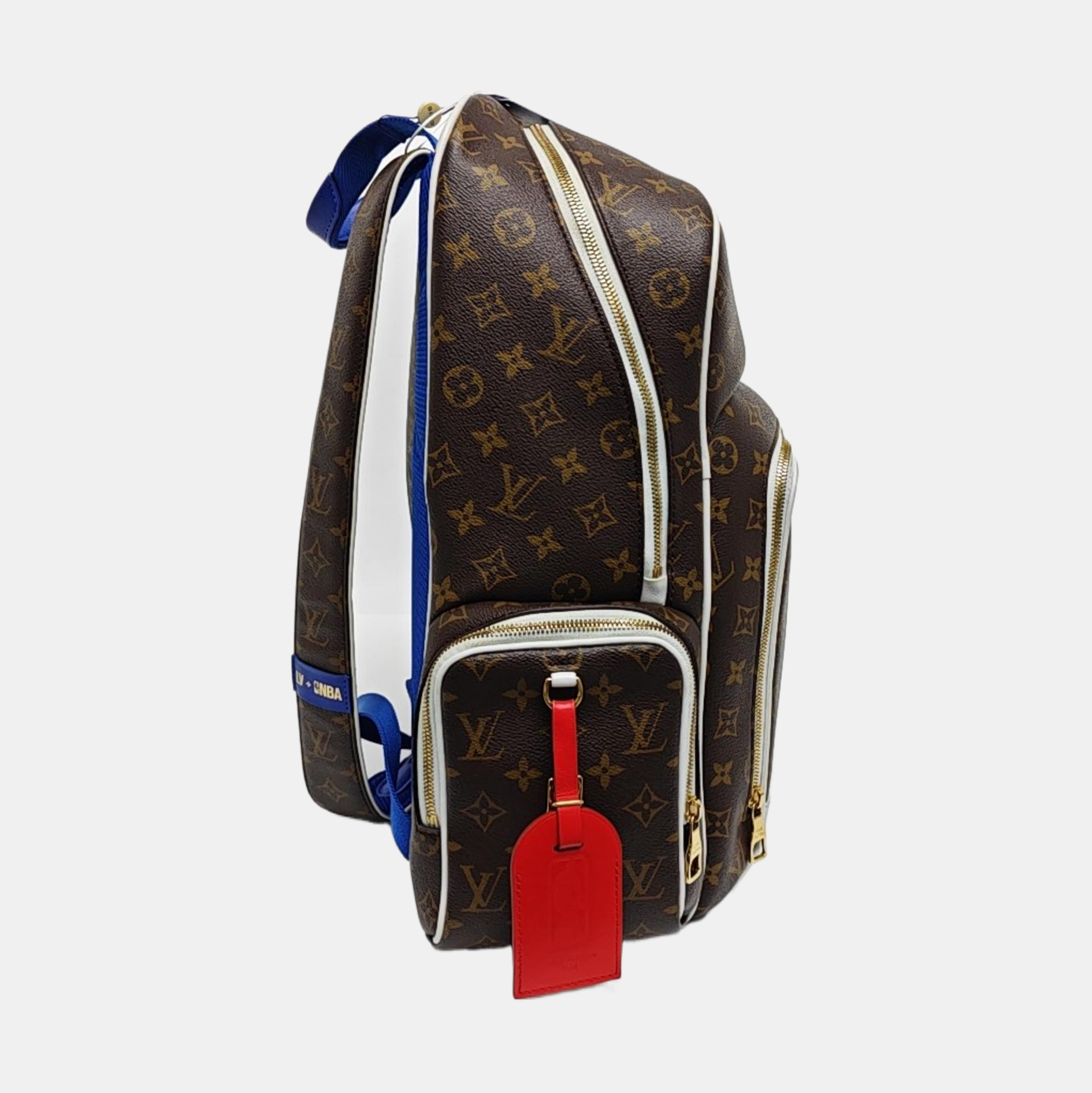 Monogram Coated Canvas Backpack Brown