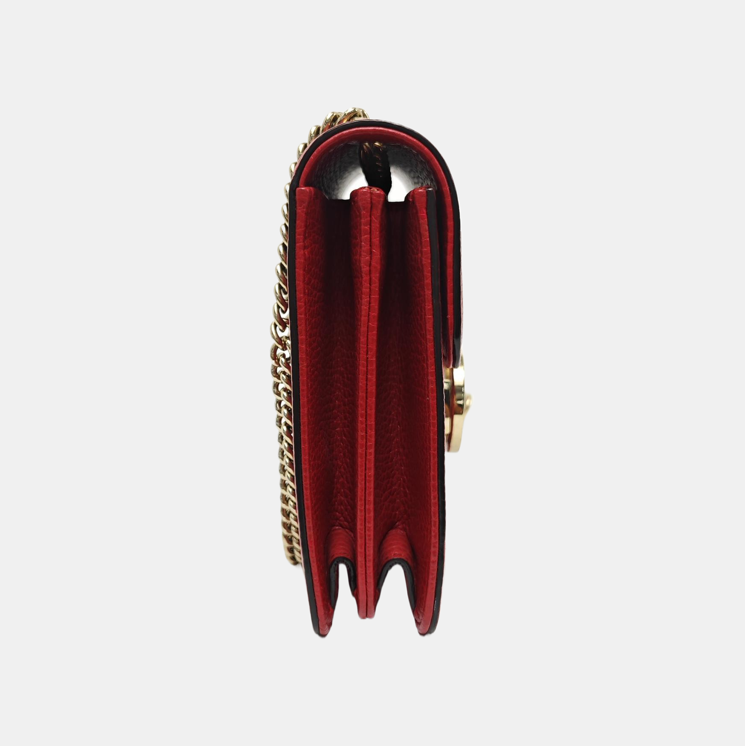 Interlocking G Small Calfskin Red
