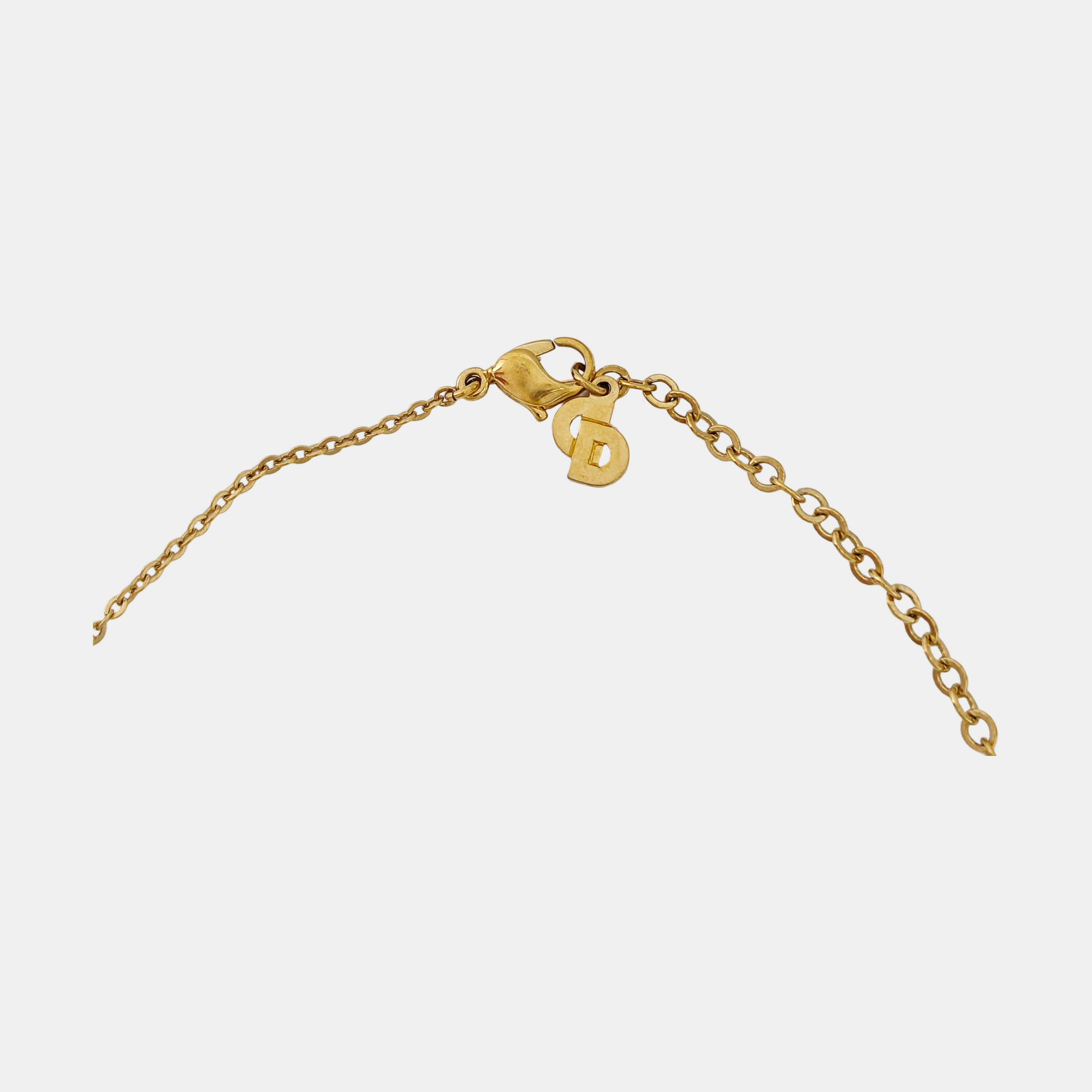 Dior Oblique Metal Gold Necklace