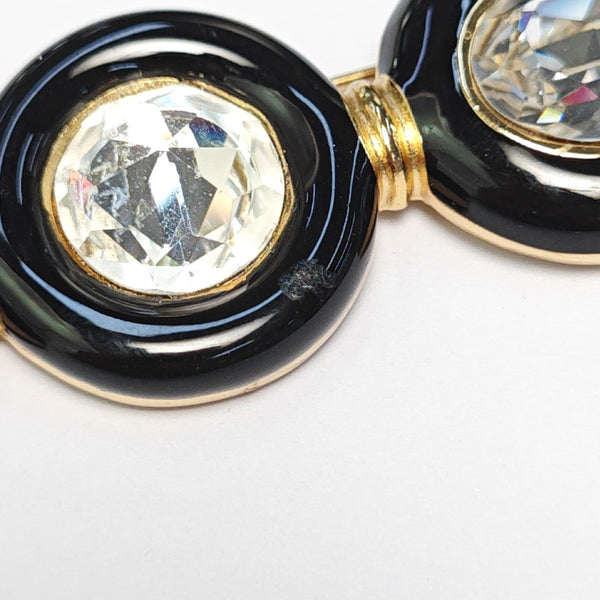 Metal Black Brooch