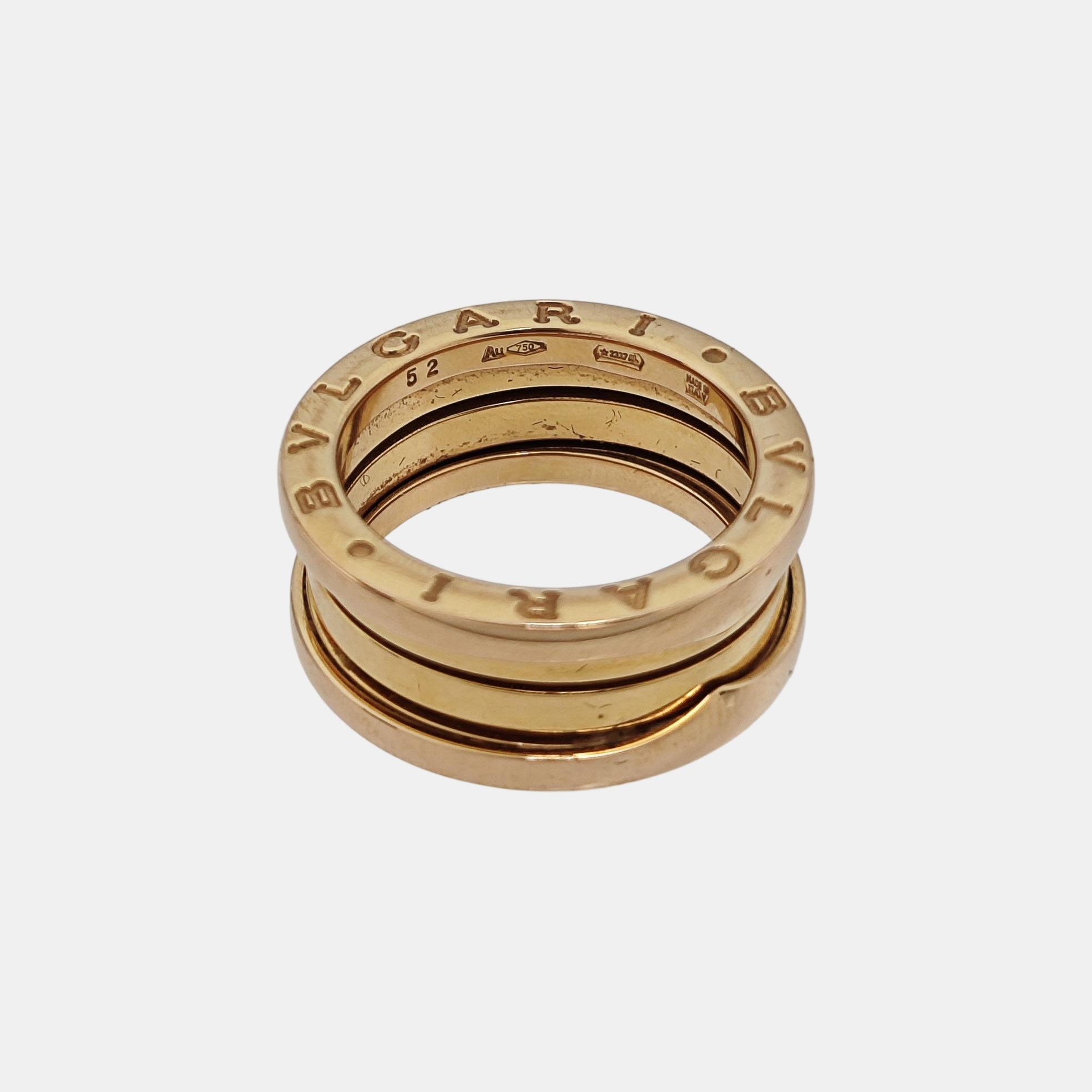 B.ZERO1 18k Rose Gold Ring EU 52