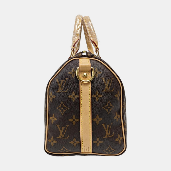 SPEEDY 25 Monogram Coated Canvas Brown