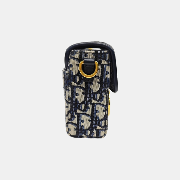 30 Montaigne Mini Oblique Canvas Blue