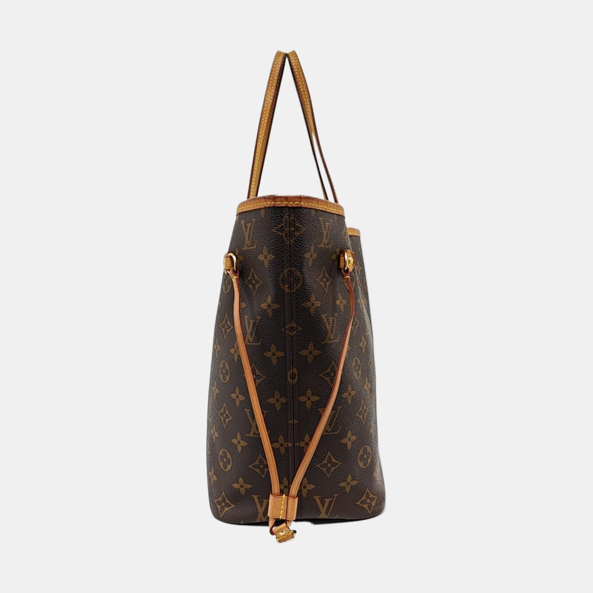 Authenticated pre-owned  NEVERFULL MM Monogram Coated Canvas Brown - Tote Bag at Looply