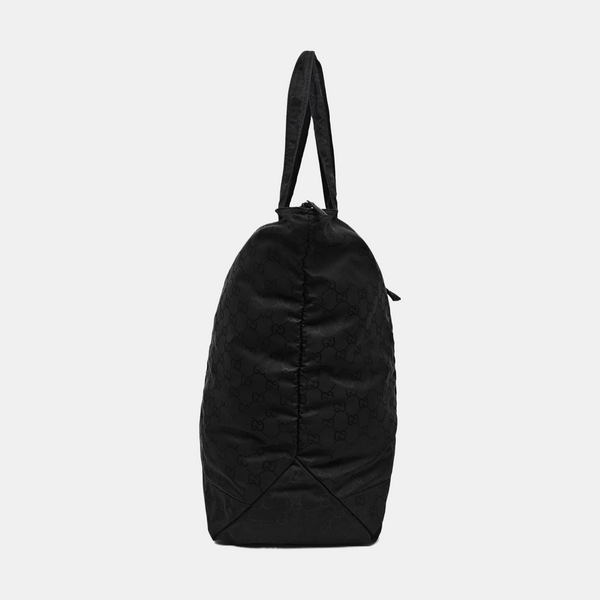 Monogram Nylon Tote Bag Black
