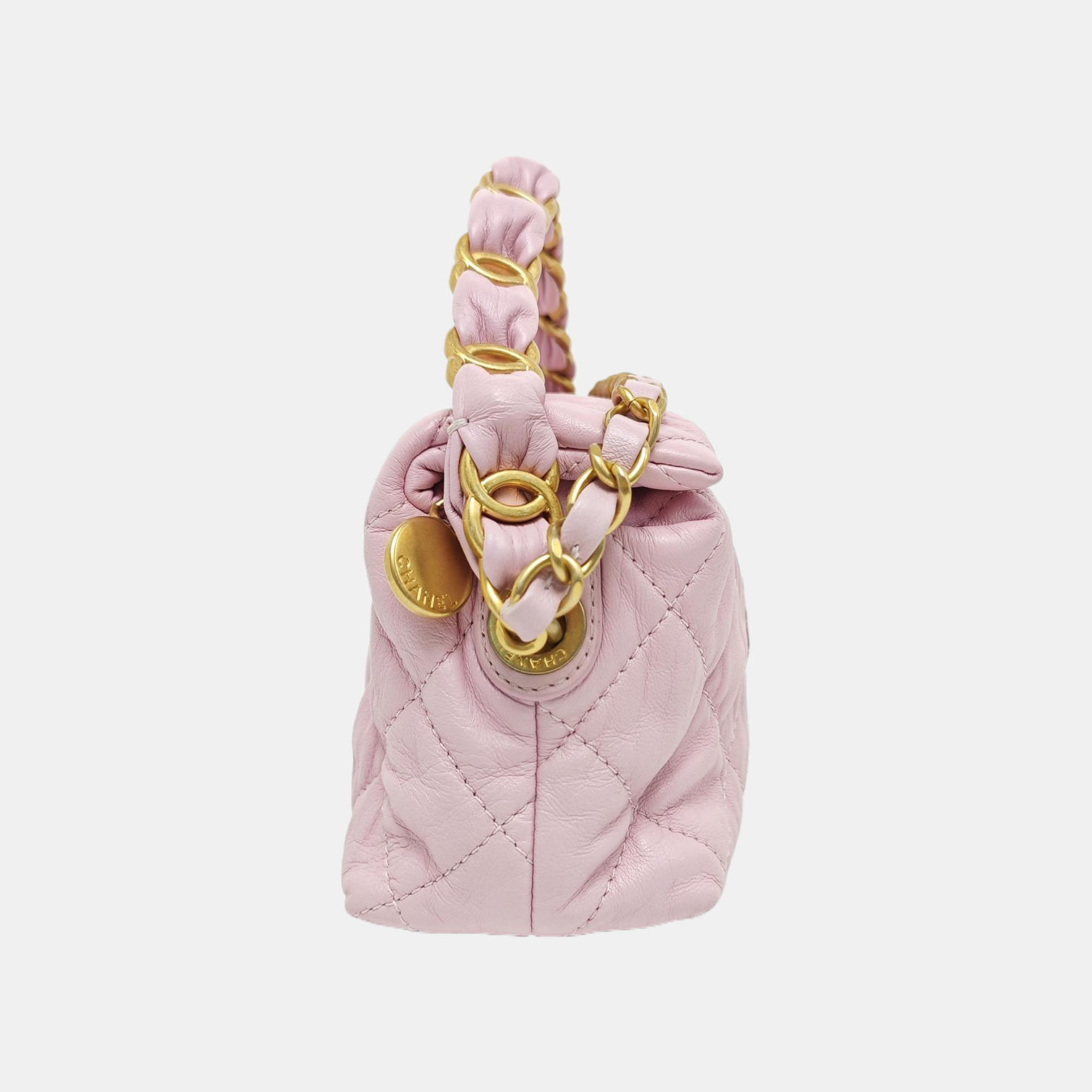 Quilted Lambskin Shoulder Bag Pink