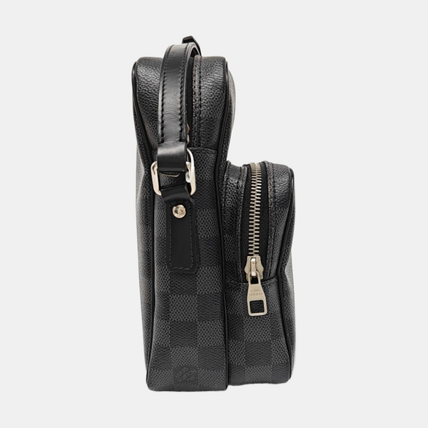 REM Damier Graphite Coated Canvas Gray