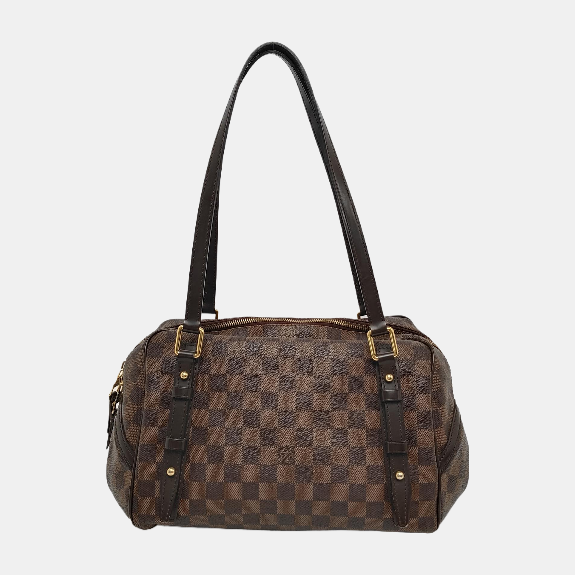 RIVINGTON Damier Ebene Coated Canvas Brown