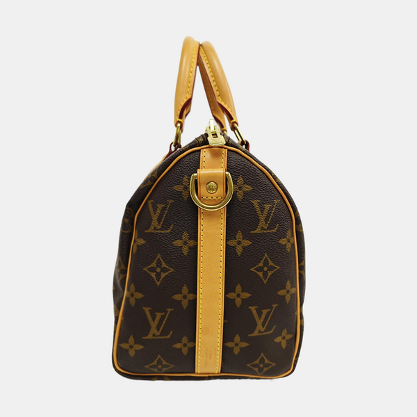 SPEEDY 25 Monogram Coated Canvas Brown