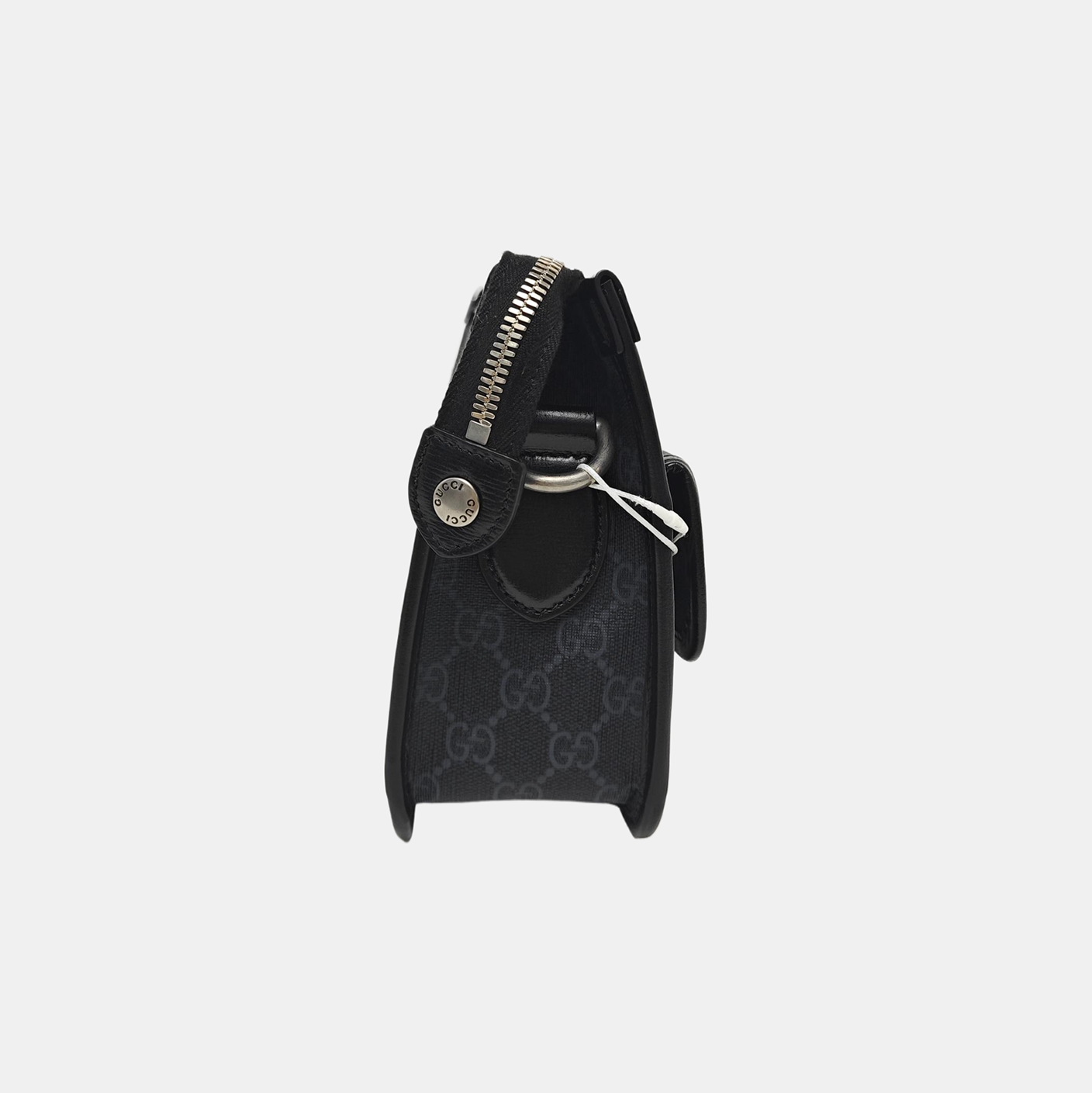 Monogram Coated Canvas Crossbody Bag Black