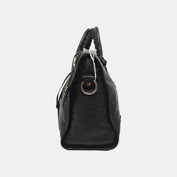 Metal Plate Classic City Lambskin Black