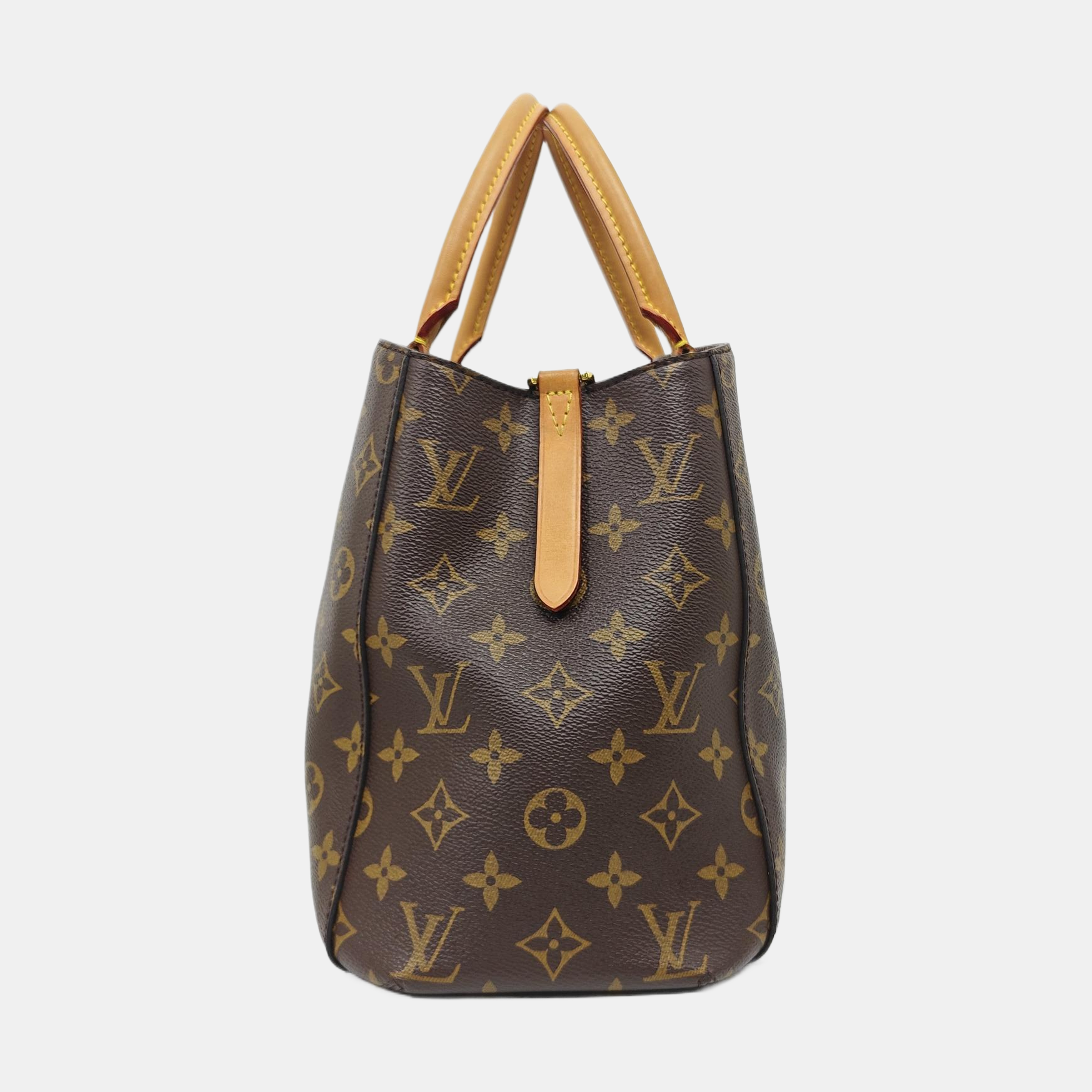 MONTAIGNE MM Monogram Coated Canvas Brown