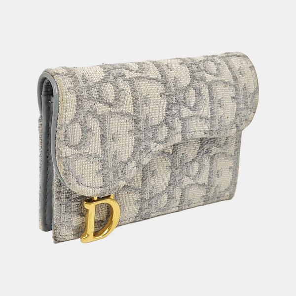 Monedero Saddle de lona Monogram gris