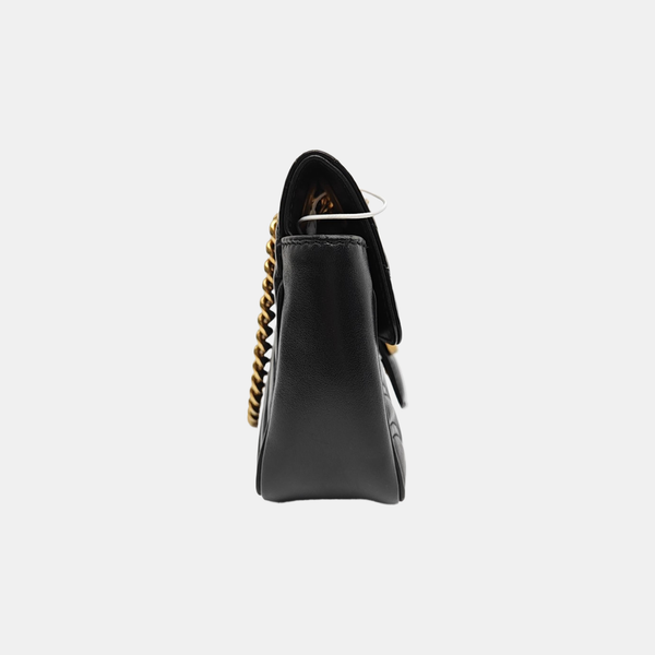 GG Marmont Small Quilted Calfskin Black