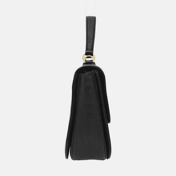 Calfskin Top Handle Bag Black