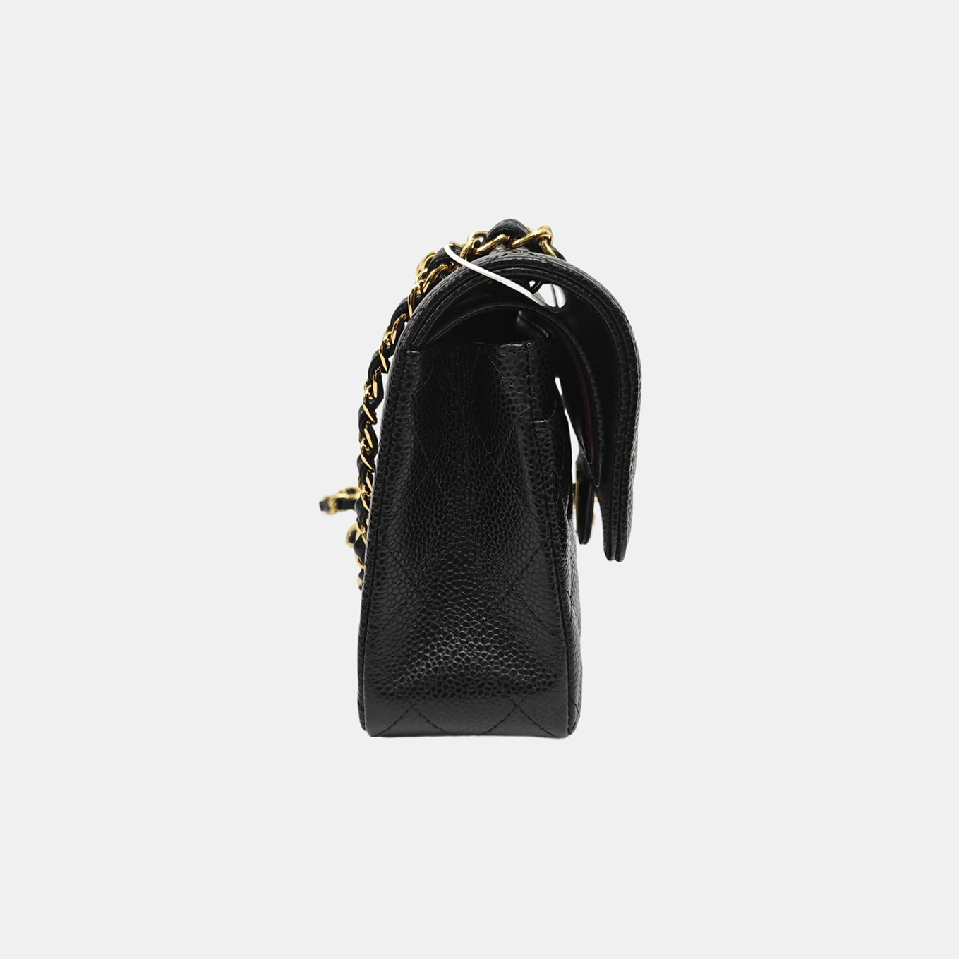 CLASSIC FLAP Small Quilted Grained Calfskin Black