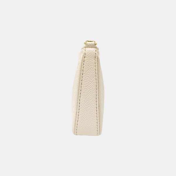 EASY POUCH ON STRAP Calfskin Beige