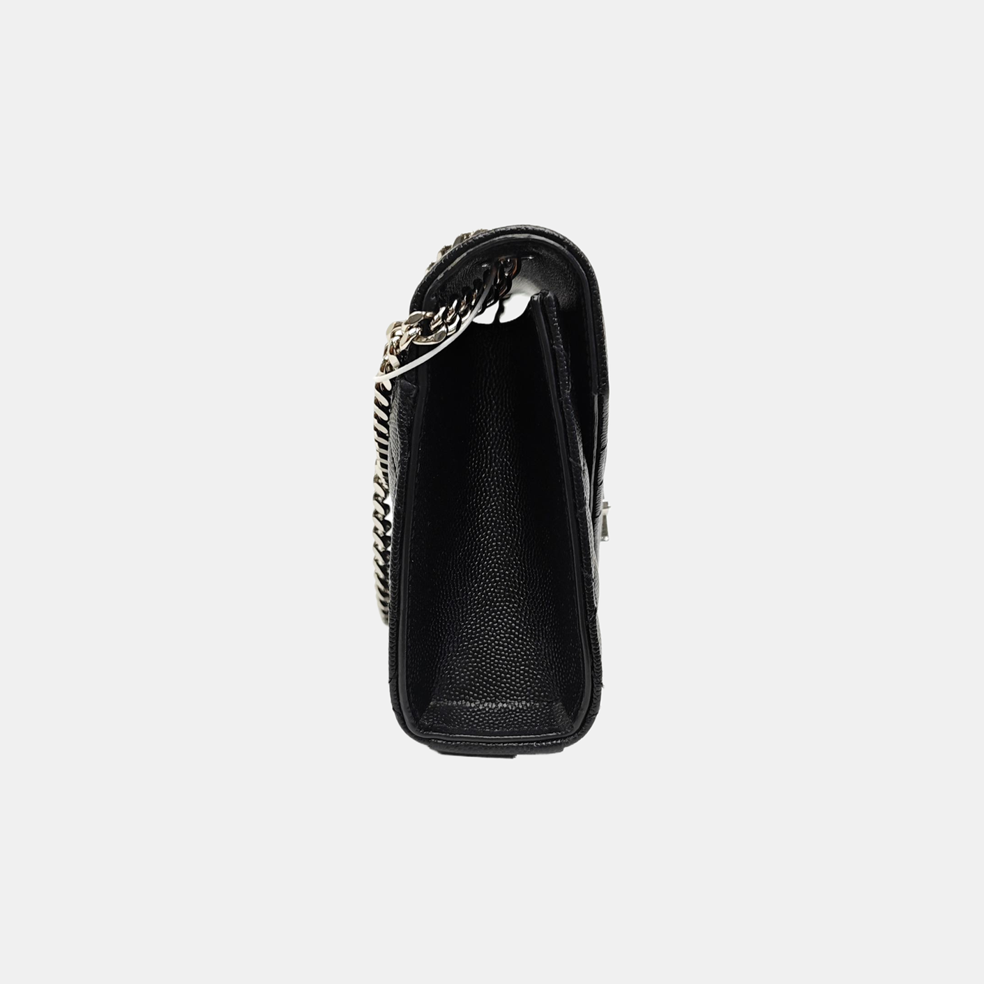 ENVELOPE Small Chevron Calfskin Black
