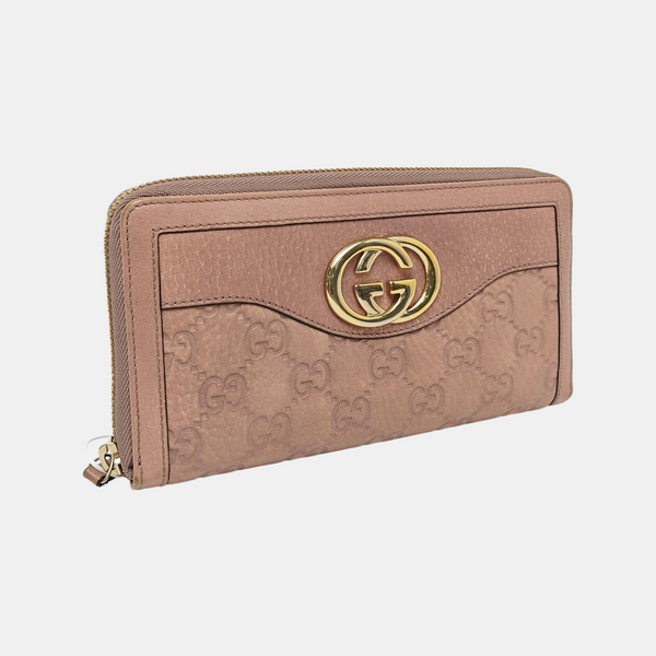 Monogram Calfskin Wallet Pink