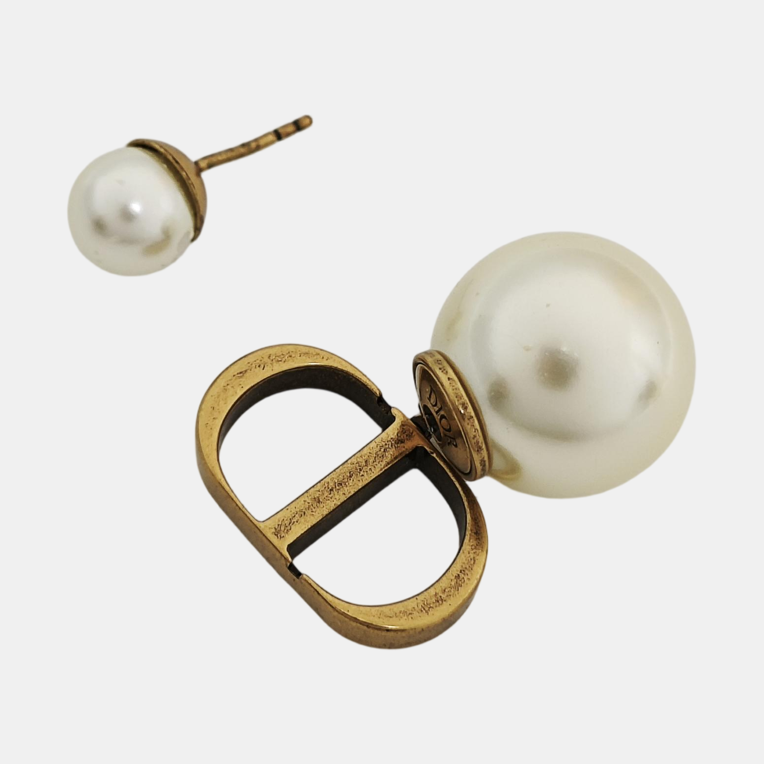 Dior Tribales Metal Gold Stud Earrings