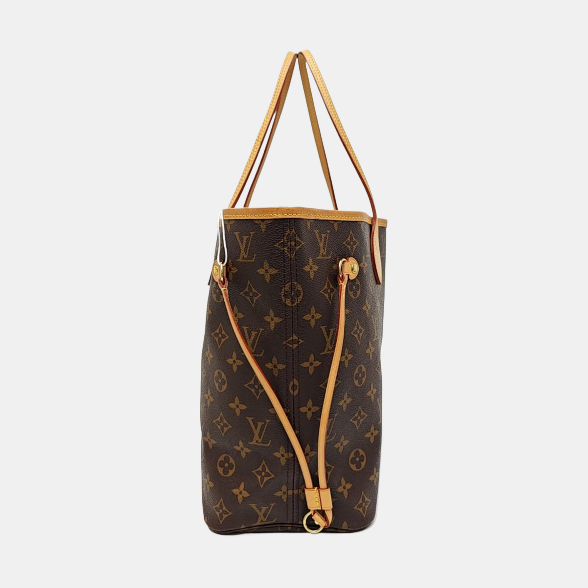 NEVERFULL MM Monogram Coated Canvas Brown