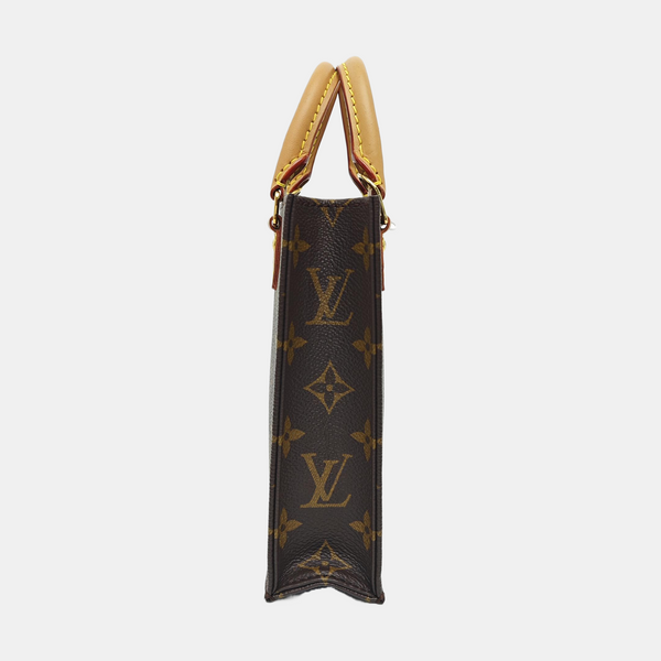 SAC PLAT Mini Monogram Coated Canvas Brown