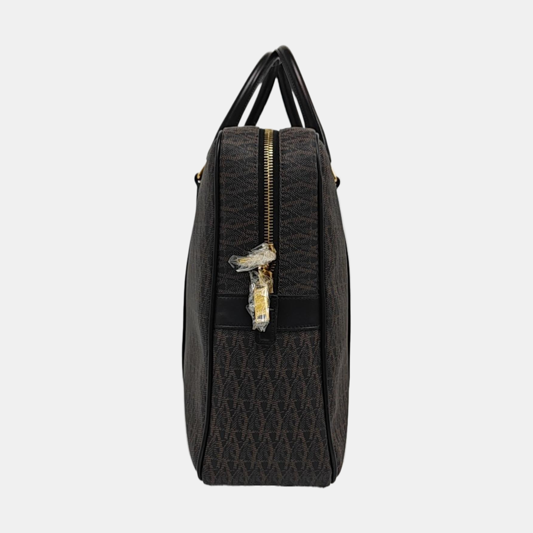 Coated Canvas Shoulder Bag Black
