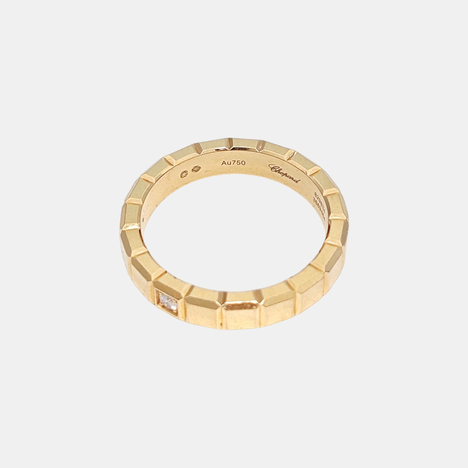 Ice Cube 18k Rose Gold Ring EU 56