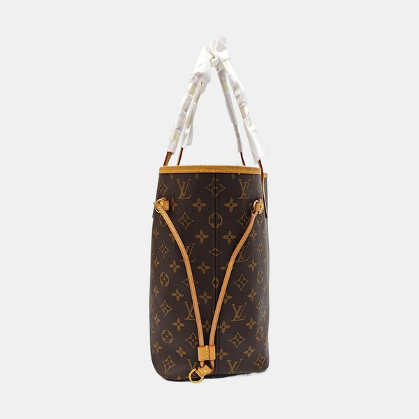 NEVERFULL MM Monogram Coated Canvas Brown