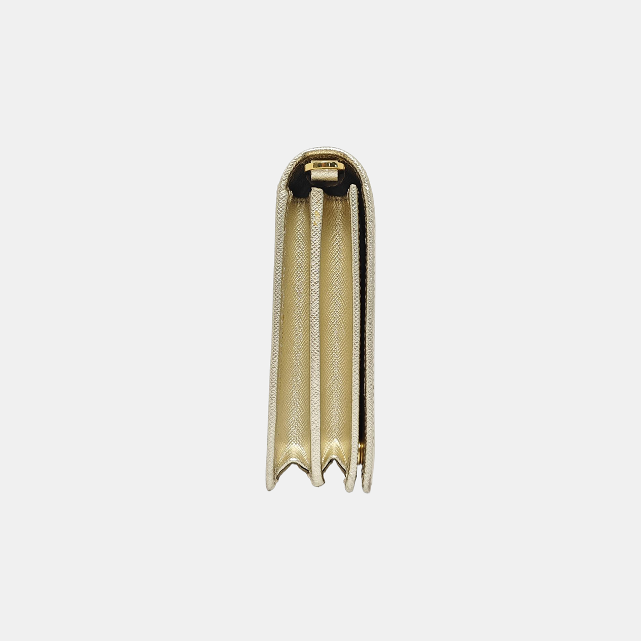 Saffiano Calfskin Shoulder Bag Gold