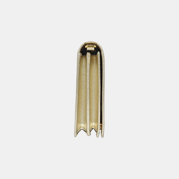 Saffiano Calfskin Shoulder Bag Gold