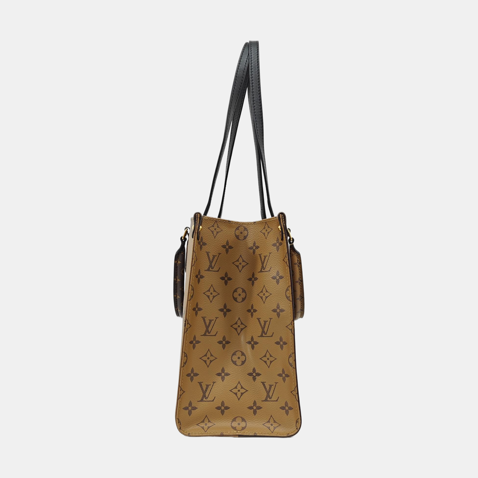 ONTHEGO MM Monogram Coated Canvas Brown